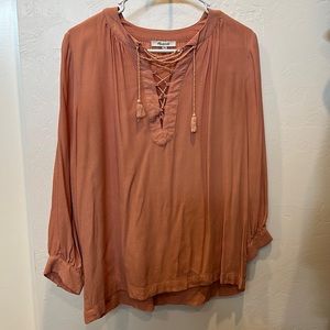 Madewell blouse with tie detail